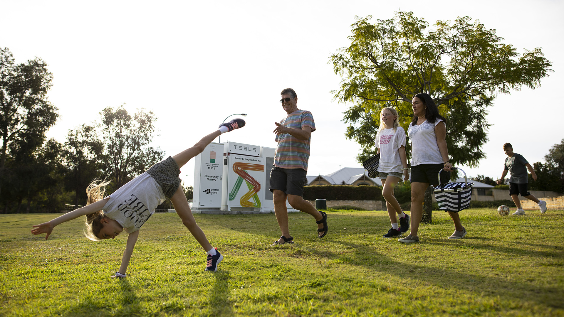 Cartwheel with community battery