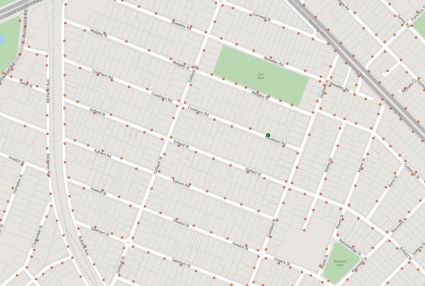 Streetlight map