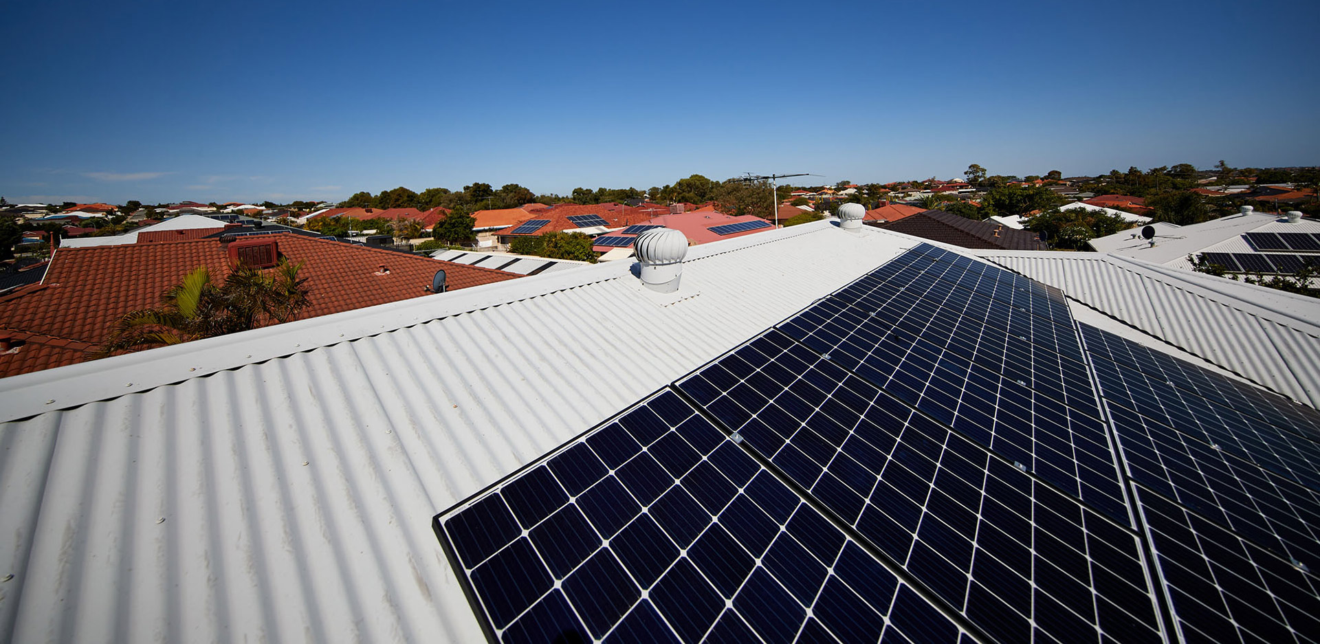 solar panels on house