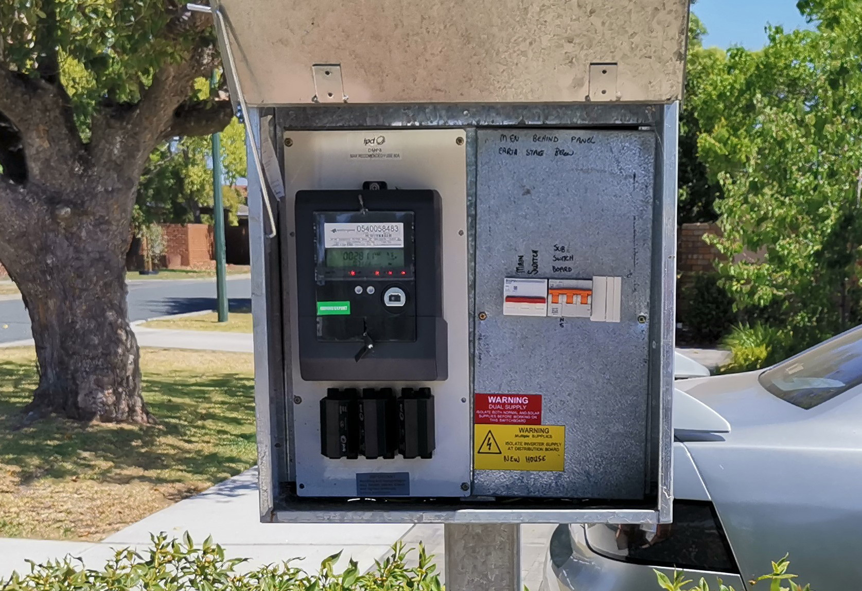 Meter Perth on suburb street